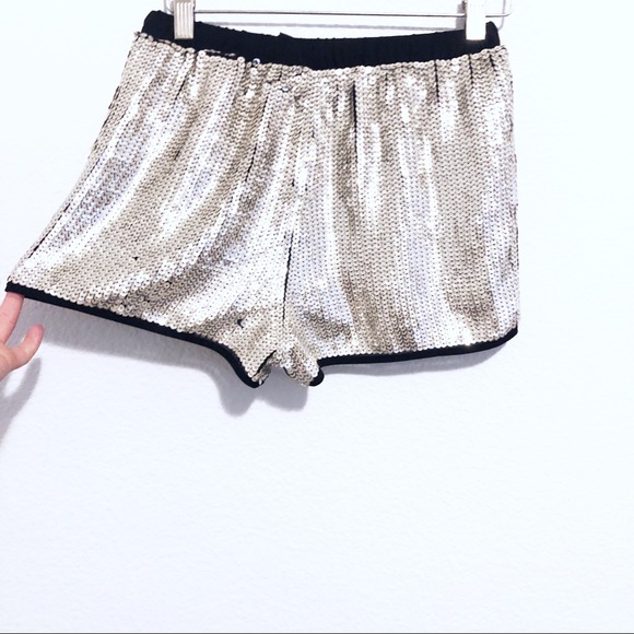 H&M | silver sequence dressy shorts - Picture 2 of 5